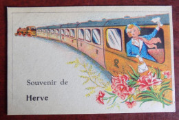 Cpa Souvenir De Herve - Train - - Herve