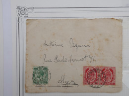 DR8 MALTA    LETTRE DEVANT  1922  A ALGER ALGERIE+ PAIRE DE TP +AFF. INTERESSANT++ - Malta