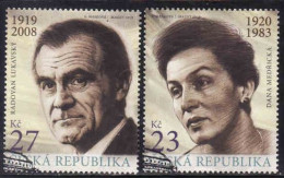 Czech Republic 2019, Radovan Lukavský, Dana Medřická, Czech Actors, Used - Used Stamps