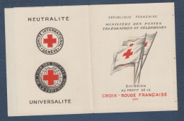 Carnet Croix Rouge  1955 * *   - Cote : 450 € - Croix Rouge