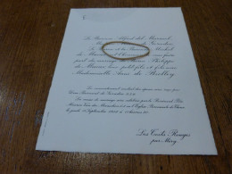 IM21-4 Invitation  S  Baron Philippe De Macar Anne De Biolley Theux 1958 Méry - Hochzeit