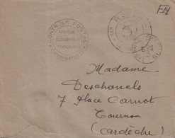 SENEGAL - ST LOUIS - CACHET DU 1er R.T.S - AVEC ANCRE DE MARINE - A COTE CONTROLE POSTAL COMMISSION B - A.O.F - 29-11-40 - Covers & Documents