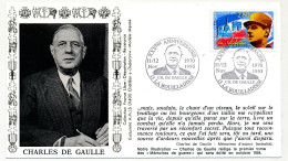 FRANCE - Env Affr 2,80 La Victoire - Obl Temp. 25e Anniversaire Ch De Gaulle - 11/11/1995 - LA BOUILLADISSE - De Gaulle (Général)