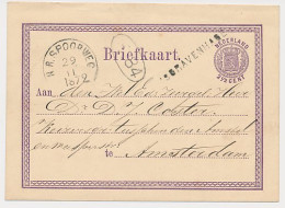 Stationspoststempel S Gravenhage - N.R. Spoorweg -Amsterdam 1872 - Lettres & Documents