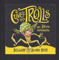 Etiquette De Bière Belgian Blond   -  Cuvée Des Trolls   -  Brasserie Dubuisson  à  Pipaix (Belgique) - Beer