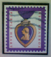 United States, Scott #5419, Used (o), 2019, Purple Heart, Forever (55¢), Purple - Gebraucht