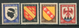 FRANCE- Y&T N°755 à 758- Neufs Sans Charnière ** - Unused Stamps