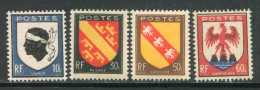 FRANCE- Y&T N°755 à 758- Neufs Sans Charnière ** - Unused Stamps