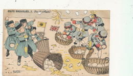 AY 732  /  C P A  ILLUSTRATEUR  ROBERT SALLES  OEUFS BROUILLES   FEU A VOLONTE RUSSIE JAPON - Satiriques