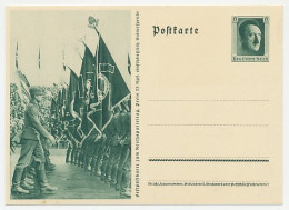 Postal Stationery Germany Nazi Parade - Symbols - Flag - Seconda Guerra Mondiale