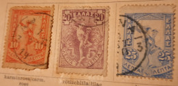 Griechenland -  Fliegender Merkur -3 Marken Von 1901 Gem. Scan - Used Stamps