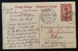 Congo Belge 1918 - CP Entier De Kabele (Katanga) Vers Kilega (Est Africain Allemand Occupation Belge) TTB (28) - Briefe U. Dokumente