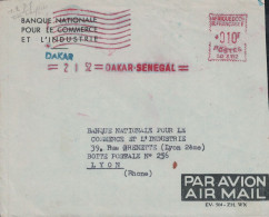 SENEGAL - DAKAR - EMA DU 2-1-1952 - 0.10F AFRIQUE OCCIDENTALE FRANCAISE - LETTRE POUR LA FRANCE. - Covers & Documents