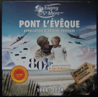 Etiquette Petit Pont-l'Evêque - Le D-Day 80ans - Fromagerie Coopérative Ste-Mère D'Isigny Normandie - Calvados  A Voir ! - Kaas