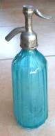 Siphon à Eau De Seltz - Conique  Bleu Gravé  - Bière L. FLAD ALBI - Marque Déposé - Bière