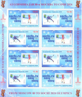 2024. Tajikistan, From Moscow'1980 To Sochi 2024 Olympics, 10y Of Sochi Olympics, Sheetlet,  Mint/** - Tajikistan