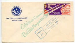 Cuba 1963 Commemorative Cover - Cosmonauts Exhibition; Scott 777 - 3c. Soviet Vostok 3 Space Flight - Brieven En Documenten