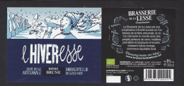 Etiquette De Bière Brune  -  LHiveresse  -    Brasserie De La Lesse à Eprave/ Rochefort (Belgique) - Beer