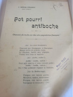 PATRIOTIQUE/ POT POURRI ANTIBOCHE /MIRON D AUSSY /AIRS POPULAIRES FRANCAIS - Partitions Musicales Anciennes