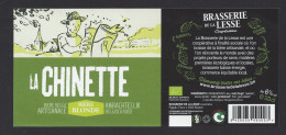 Etiquette De Bière Blonde  -  La Chinette  -  Brasserie De La Lesse à Eprave/ Rochefort (Belgique) - Beer