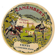 ETIQUETTE Neuve  De Camembert  CONTI à CONCHES  (Eure) - Cheese