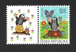 Czech Republic 2002 MNH ** Mi 322 Zf Sc 3172 Yv 302 For Children The Mole. Tschechische Republik - Unused Stamps