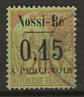 1893 USED Nossi-Bé  Timbres Taxe Yvert 15 - Oblitérés