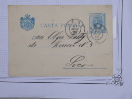 DR9 ROMANIA  BELLE CARTE ENTIER  1895  PETIT BUREAU JASSY A LOCO  +AFF. INTERESSANT++ - Postal Stationery