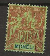 1884 USED Mohéli Yvert 6 - Usati