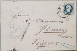 Lebanon Beirut Letter Cover Mailed To Switzerland 1881. Austria Levant 10S Rate - Líbano