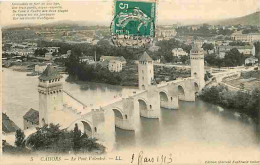 46 - Cahors - Le Pont Valentré - Oblitération Ronde De 1913 - Correspondance - CPA - Voir Scans Recto-Verso - Cahors