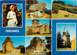 85 - Pouzauges - Multivues - Folklore - Moulin à Vent - Etat Gros Pli Visible - CPM - Voir Scans Recto-Verso - Pouzauges