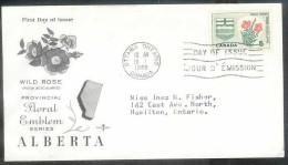 Canada First Day Cover 1966 5 Cents Alberta - 1961-1970