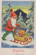 WEIHNACHTSMANN SANTA CLAUS Neujahr Weihnachten Vintage Ansichtskarte Postkarte CPSMPF #PKG318.A - Santa Claus