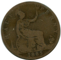 HALF PENNY 1885 UK GRANDE-BRETAGNE GREAT BRITAIN Pièce #AZ646.F.A - C. 1/2 Penny