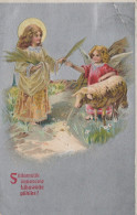 1909 ENGEL WEIHNACHTSFERIEN Vintage Antike Alte Postkarte CPA #PAG692.A - Angeli