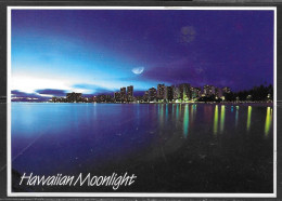 Hawaii, Honolulu, Waikiki Beach By Moonlight, Mailed - Honolulu