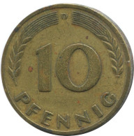 10 PFENNIG 1950 D BRD DEUTSCHLAND Münze GERMANY #AD553.9.D.A - 10 Pfennig