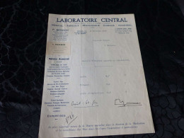 F-502 , Document, Analyse D'engrais , LABORATOIRE CENTRAL, Agricole, Oenologie , Béziers, 1938 - Landwirtschaft