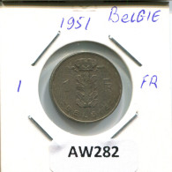 1 FRANC 1951 DUTCH Text BELGIUM Coin #AW282.U.A - 1 Franc