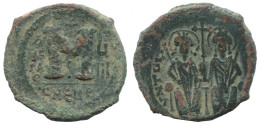 FLAVIUS JUSTINUS II FOLLIS Antique BYZANTIN Pièce 12.8g/32mm #AA494.19.F.A - Byzantines