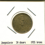 20 DINARA 1955 JUGOSLAWIEN YUGOSLAVIA Münze #AS589.D.A - Joegoslavië