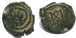 FLAVIUS JUSTINUS II FOLLIS Authentic Ancient BYZANTINE Coin 1.3g/17m #AB404.9.U.A - Byzantines