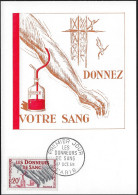 France 1959 Y&T 1220 Sur Carte Maximum. Les Donneurs De Sang. Donnez Votre Sang - Medizin