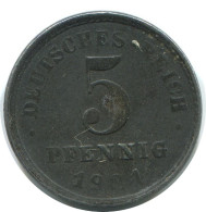 5 PFENNIG 1921 GERMANY Coin #AE295.U.A - 5 Rentenpfennig & 5 Reichspfennig