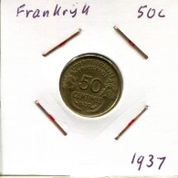 50 CENTIMES 1937 FRANKREICH FRANCE Französisch Münze #AM899.D.A - 50 Centimes