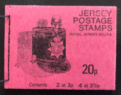 JERSEY, Booklet On « ROYAL JERSEY MILITIA », « 2 At 3p And 4 At 3 1/2p (6 Stamps), 1975 - Jersey