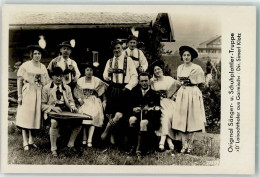 10673381 - Schuhplattler Truppe Die Loisachthaler Zither  Volksmusik Tracht  Foto Verlag Gebr. Garloff - Musik Und Musikanten