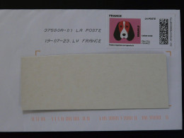 Chien Dog Timbre En Ligne Montimbrenligne Sur Lettre (e-stamp On Cover) Ref TPP 5155 - Chiens