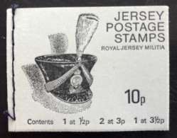 JERSEY, Booklet On « ROYAL JERSEY MILITIA », « 1 At 1/2p, 2 At 3p And 1 At 3 1/2p (4 Stamps), 1975 - Jersey